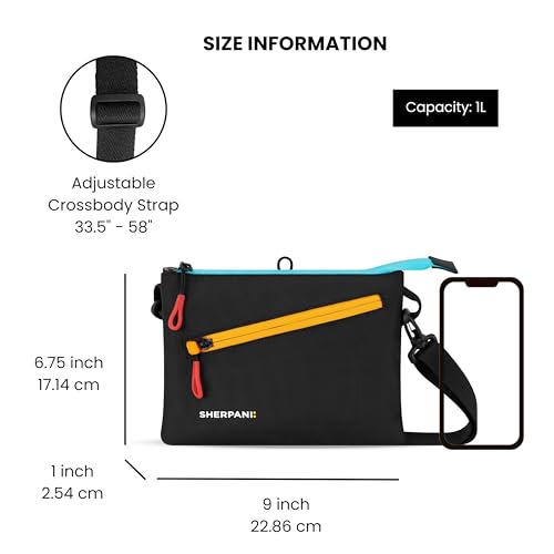 Image of Sherpani Zoom, Small Crossbody Purse, Nylon Crossbody Bag, Lightweight Cross Body Bag, Sleek Dual Pouch, Purses for Women