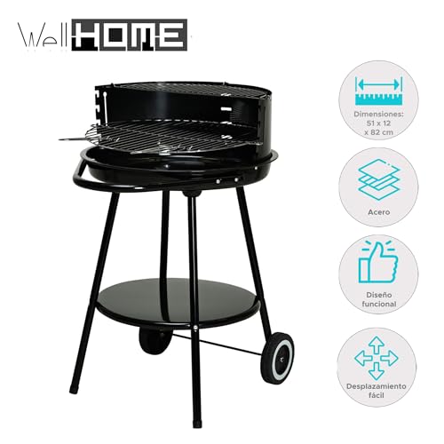 Vaggan 51 cm runder Grill mit emaillierter Schüssel und Zubehör