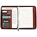 Produktbild Kurtzy Konferenzmappe mit Reißverschluss, A5, Organizer-Padfolio, für Geschäftsreisen, mit Ringbuch, Taschenrechner, nachfüllbaren Notizblockseiten und Stifthalter (Braun)