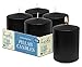 Hyoola Black Pillar Candles 2x3 Inch - 4 Pack Unscented Pillar Candles - European Made