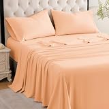 Picture of MICORAL Queen Bed Sheets Set, Soft Breathable Bedding Sheet Set, Sheets Set with 16" Deep Pocket Design (4 Pieces, Queen, Pearl Pink)