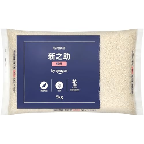 by Amazon 新潟県産 新之助 精米 5kg 令和7年産の商品画像（Amazon）