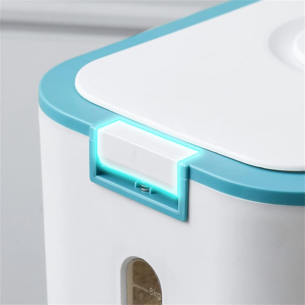 Grain Rice Storage Container Household Plastic Barrel Multi-functional Tank(Blue)