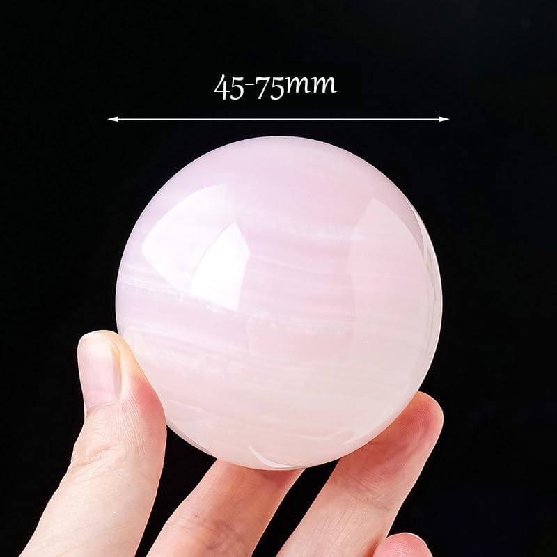 Crystal Ball with Base Crystal Ball Glass Round Ball Fortune Telling Feng Shui Figurine Object (),65~70mm