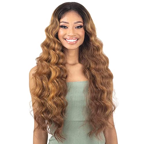 Freetress Equal Synthetic Hair Lite HD Lace Front Wig - KAMAYA, Long Loose Wave Hair Wigs with Natural Texture, Ear to Ear Lace C-Part, High Heat Resistant Wigs (1)