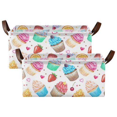 Kjovgcb �����`���[�o�X�P�b�g�r���A���U�[�n���h���t���܂肽���ݎ��{�b�N�X�A�L�b�`���p�o�X�P�b�g�I�[�K�i�C�U�[ 16.9x11.4x7.75�C���` �v�����g ���ʃJ�b�v�P�[�L �A�C�X�N���[�� �X�g���x���[ �J���t��