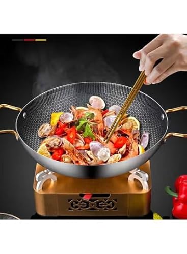 304 Stainless Steel Frying Pan, 24cm | 3-Layer Non-Stick Egg & Steak Pan | Universal Gas & Induction Cooker Compatibility | Premium Kitchen Tools for Healthy Cooking (24cm)