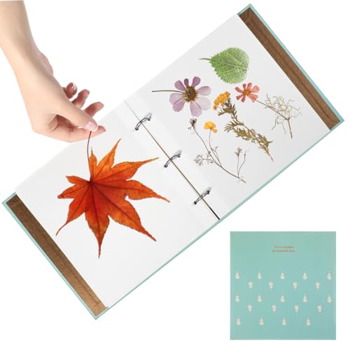 Libro prensa de flores COHEALI, álbum adhesivo para scrapbooking 23,5 x 22,7 cm, libro para preservación floral, almacenamiento de flores secas, proyectos de arte botánico y libro de visitas para bodas miniatura 7