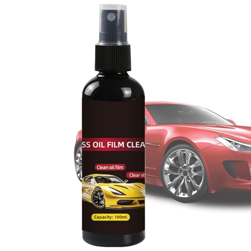 qixeuoa Spray nettoyant pour film d'huile | 100 ml nettoyant de polissage et durable | Entretien des taches | Pour la maison, la salle de bain, le miroir, la porte, la fenêtre, le véhicule