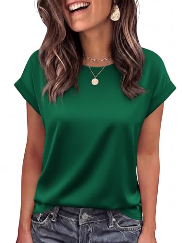 BTFBM Satin Blouses For Women Summer Tops 2026 Business Casual Outfits