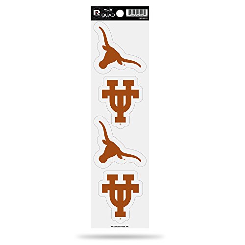 Rico Industries NCAA Texas Longhorns Quad Decal , Brown, 5.75
