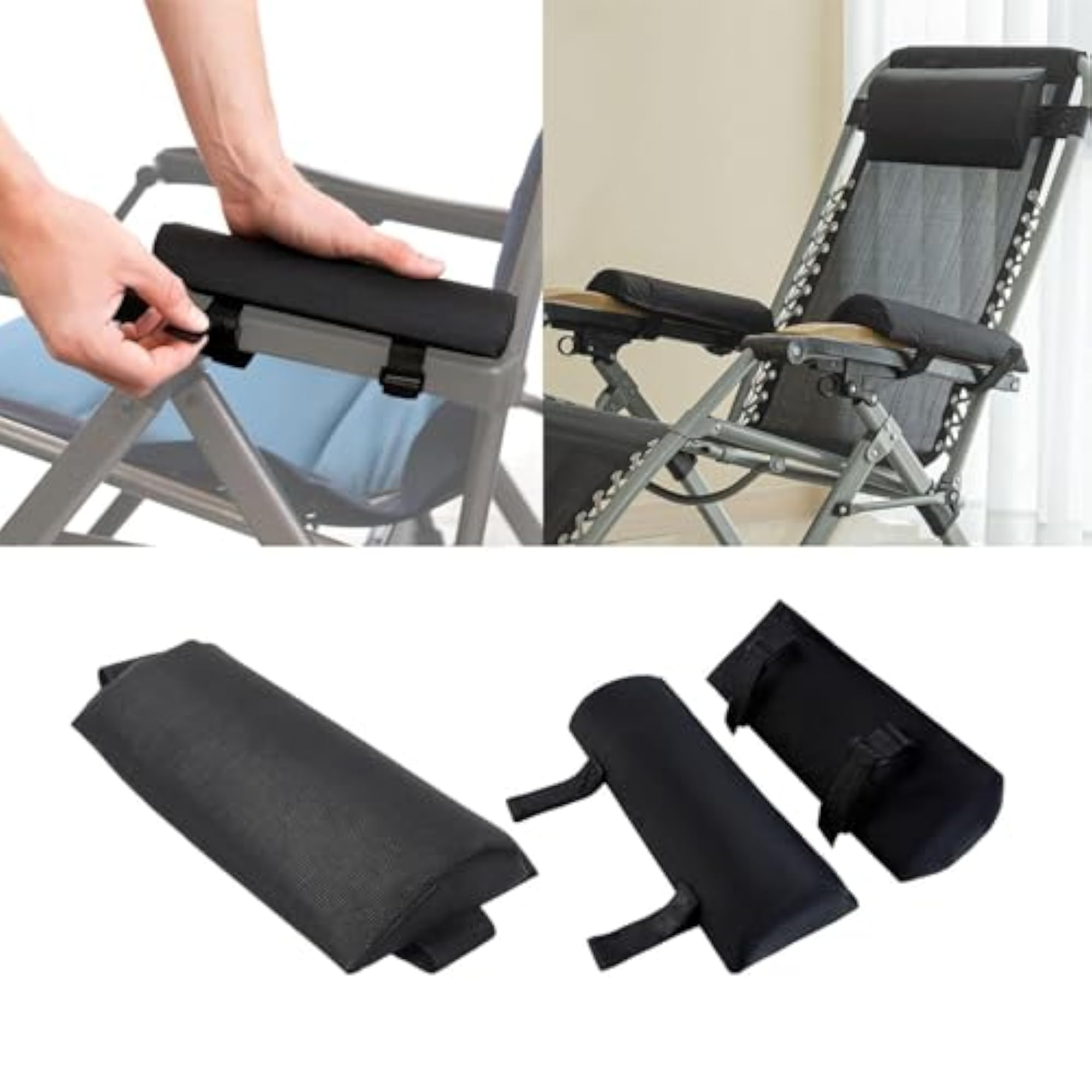 Durable Folding Recliner Head & Armrest Cushions