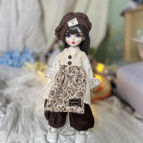 BALOLO BJDドール フルセット1/6 球体関節人形 女/男の子 30cm 球体関節人形手作かわいい顔メイクフルセットプレゼント、人形 1 体 + 服 + 靴 + ウィッグ + 目 + 顔のメイク (28#)