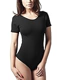 damen body c&a Rundhalsausschnitt Urban Classics TB1170 Damen Top Stretch Jersey Body, Gr. Large, Schwarz (black 7)