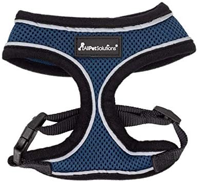 AllPetSolutions Dog Harness - Cool Pet Vest with Back D-Ring for Dog Lead Clips - Mesh Fabric Puppy Harness with Soft Padding - Training Stuff and Supplies for Small, Medium, Large Dogs - S, Black