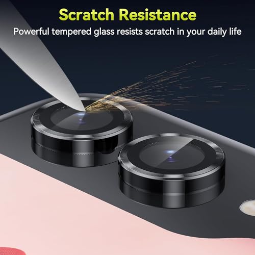 Image of HUMBLE Camera Lens Protector for Samsung Galaxy Z FLIP 5 Tempered Glass Camera Lens Protector Tempered Glass Lens with Aluminum Edge Ring Cover Fit for Samsung Galaxy Z FLIP 5 (Purple)