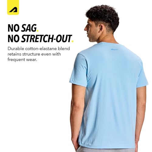 Image of Boldfit Men Tshirt - Cotton Regular Fit Crew Neck, Soft & Breathable, Durable Shape-Retention, Half Sleeve Plain Tee for Casual Wear, Gym & Everyday Comfort