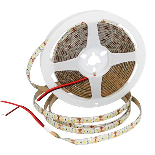 JANDEI - Ruban LED 12V pour Extérieur IP65, 600 LED par Rouleau de 5 Mètres. Bande Lumineuse Étanche pour Terrasse, Patio, Jardin, Façade (Alimentation non Incluse) - Lumière Froide 6000K