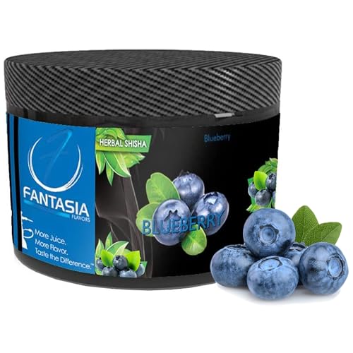 Fantasia Nicotine-Free Hookah, Hookah Shisha Flavor, 250g Can, Tobacco Free, Nicotine Free, Blueberry