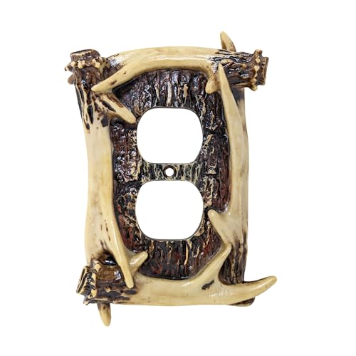 AMAJY faux antler duplex outlet cover