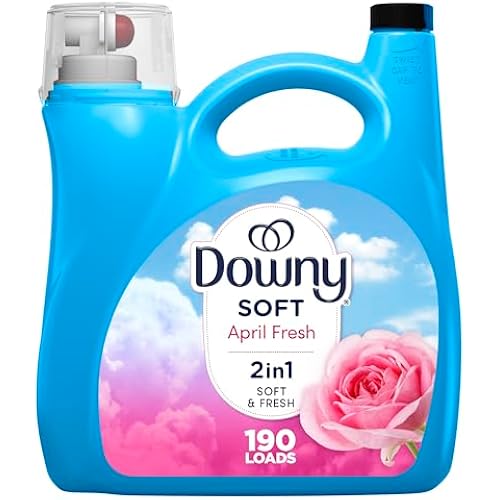 Downy Liquid Fabric Softener, April Fresh 2-in-1 Fresh & Soft, 140 Fl Oz, 190 Loads, Fabric Conditioner For Freshness And Softness