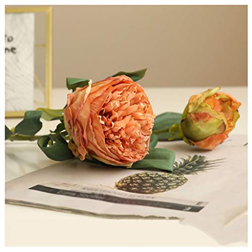 BZBZB Flores Artificiales peonía Falsa Ramo de Flores de Seda decoración peonía de plástico Flor única Restaurante Familiar Hotel Fiesta Boda Flores Falsas