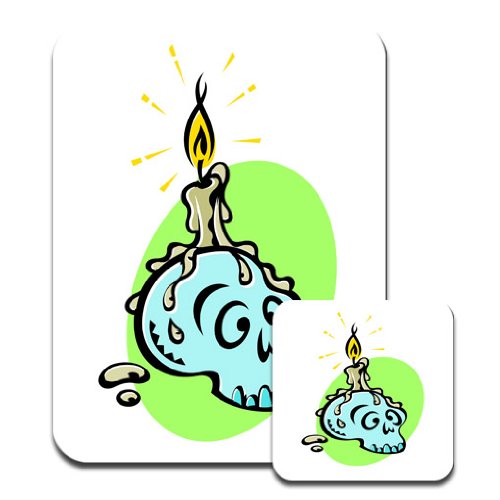 Teschio come da strega candela Premium Mousematt &...