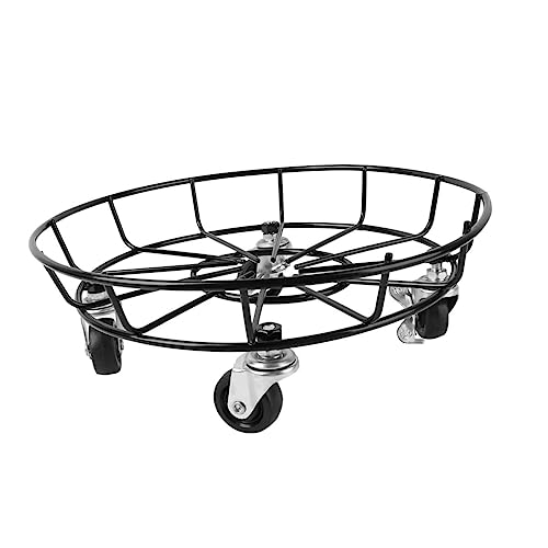 GALPADA Macetero con Ruedas Soporte para Macetas Pesadas Rodillo Hierro para Plantas