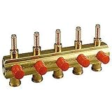 esquema suelo radiante uponor R553M Colector de distribución de flujo R553MY010 1 "x 18/10 GIACOMINI