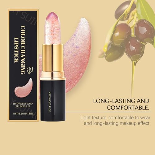 WestShiny Color Changing Lipstick for Women, 24 Hours Enduring PH Lipstick Color Changing, Moisturizing Clear Lip Gloss - 1PC — view 4