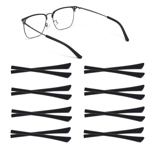 Eyeglass End Tips Silicone Replacement Sleeves (8 Pairs)