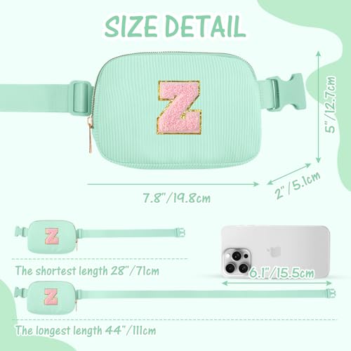 Image of Gitus 10 11 12 13 14 15 16 Year Old Girl Gifts Personalized Birthday Gifts for Women Daughter Sister Her Initial Belt Bag Fanny Pack Crossbody Bags for Teen Girl Gifts Trendy Stuff (Mint Green-Z)