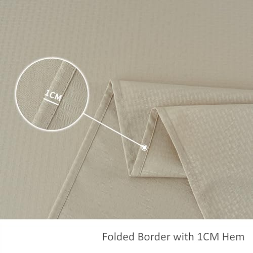 Image of maxmill Weaved Texture Rectangle Tablecloth Water Resistant Wrinkle Free Spill-Proof, Soft Table Cloth for Dining Room Decoration, Banquet Parties Event Holiday Dinner, 60 x 84 Inch Natural