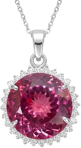 20 Ct Natural Padparadscha Sapphire Pendant for Women's & Girl's | Solid Silver, Loose Gemstone Necklace, Perfect for Enga...