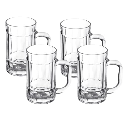 Kit 04 Canecas De Vidro Para Chopp 500ml design tradicional é perfeito para degustar sua cerveja ou