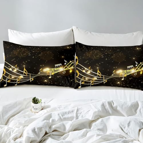 Housse de couette 140x200 musique avec 2 taies d'oreiller microfibre - 3
