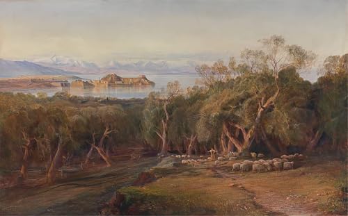 Pintura Lienzo Decoración Salón Cuadro Paisaje Corfu ZHAOSHAN 60x90cm