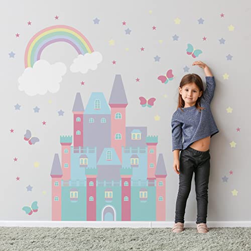 Vinilo decorativo gigante castillo para dormitorio infantil