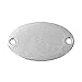 38 Pc Silver Tone Oval Disc Stamping Blank Tag Connector - Findings, DIY Crafts, Jewelry Making, Charms