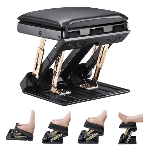 Reposapiés de oficina, ángulo ajustable, soporte ergonómico con cojín suave, función de masaje, para oficina y accesorios de oficina en casa