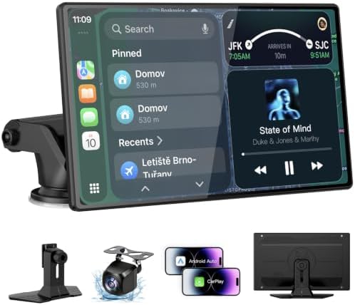 9" CarPlay Screen for Car, Wireless Portable CarPlay Screen for A...