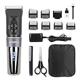 Renpho Trimmer for Men Professional Cordless Clippers Kit Electric for Barbers Hair Cutting, Hair and Beard Trimmer for Home, 3-Speed Motor, Precise Length Settings, Lightweight