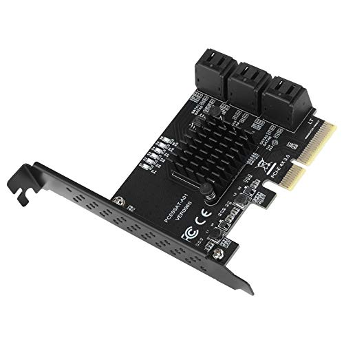 Tarjeta ASM1166 PCIE a SATA3.0 para ampliar puertos de discos duros en torres de PC 7