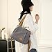 Sunshinejing Women's Canvas Purse Small Shoulder Tote Work Crossbody Bag Multi-pocket Handbag (Grey)