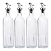 DOITOOL 4 Pz Bicchieri Distributore di Olio D'oliva Bottiglia Contenitore di Olio D'oliva Olio Aceto con Tappi di Chiusura Caraffa di Olio D'oliva Decanter per Cucina 500 Ml