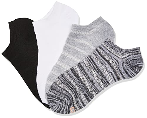 Hanes Womens Lightweight Breathable Super No Show Socks, 6-Pair Pack Casual Sock, Black/Grey Accent Design, 5 9 Us #TOP1
