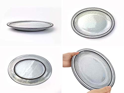 Amazon.co.jp: K'sキッチン 大皿 ドットレリーフ オーバルプレート 和
