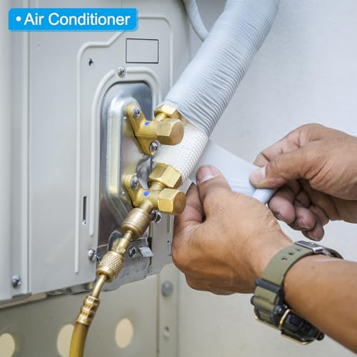 PATIKIL 5/8(16mm) ID x 6Ft Rohrdämmung Schaumstoff Rohr Rohrhülle Wickeln Rollenstange Polsterung Rohr mit Wickeln für Griff HVAC Klimaanlage