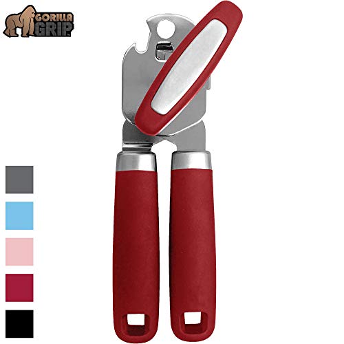 Gorilla Grip Original Premium Manual Can Opener, Comfortable Grip, Oversized Easy Turn Knob