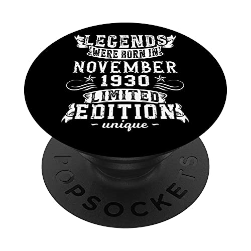 Cumpleaños Noviembre 1930 Edición Limitada Regalo Vintage PopSockets PopGrip Intercambiable
